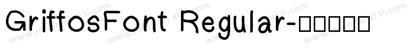 GriffosFont Regular字体转换
